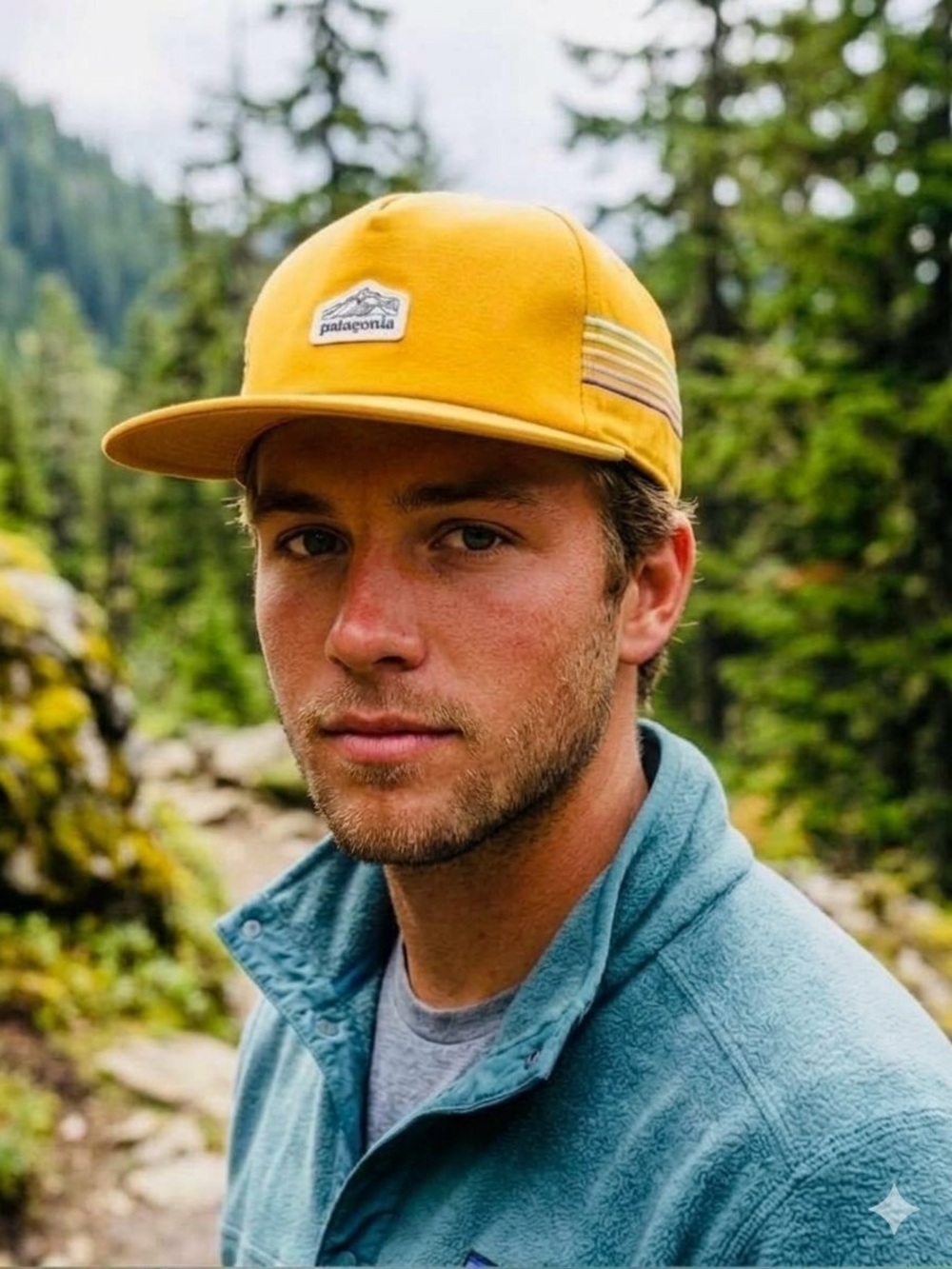 Patagonia 🌊 Gold Hat Funfarer Line Logo Ridge Stripe 🌄 Sold Out & Rare